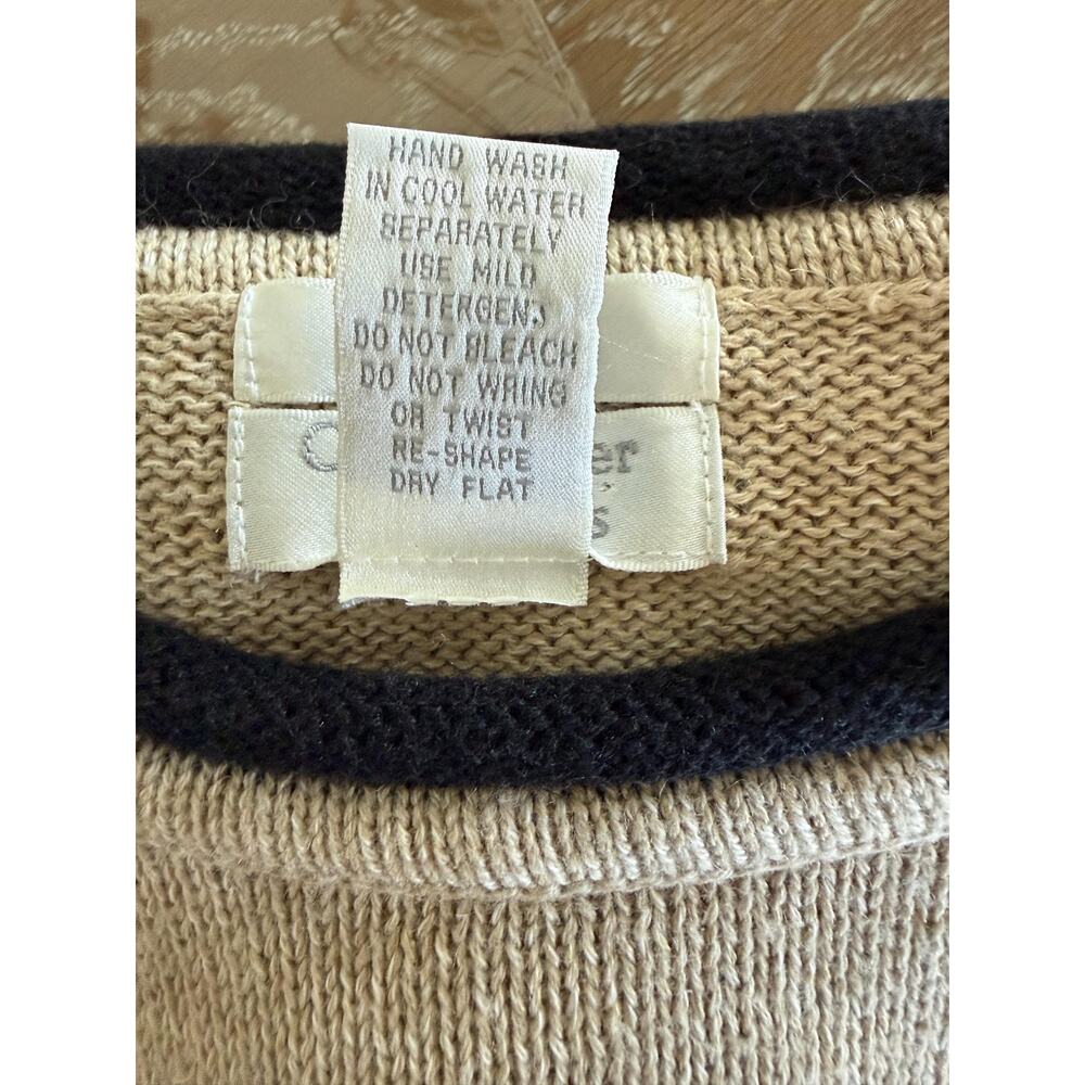 Vintage Christopher & Banks Cat Sweater M Embroidered Paw Print 90s Grandmacore - Picture 4 of 14